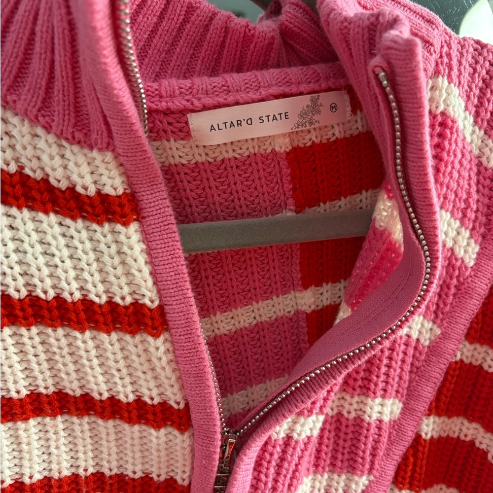 Altar’d State Knit Zip Sweater - Picture 3 of 4